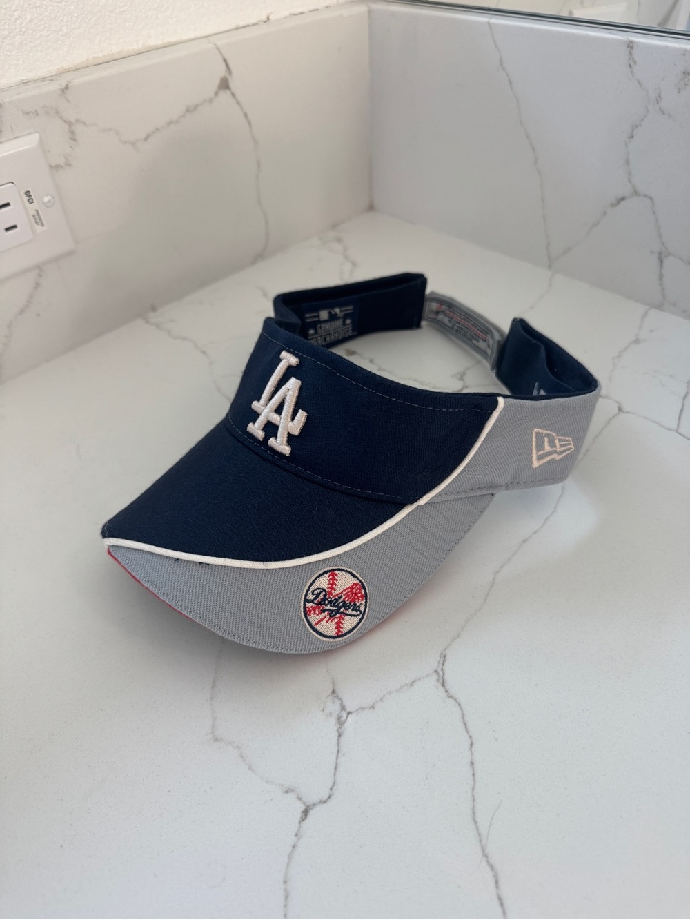 Los Angeles Dodgers Structured Adjustable New Era Visor - adjustable sizing